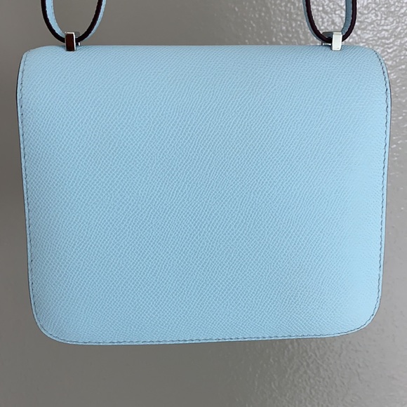 SOLD Mini Constance 18 Bleu Brume Epson Hermès bag - Picture 11 of 15